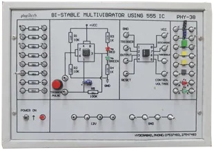 Bistable Multivibrators using 555 IC Trainer