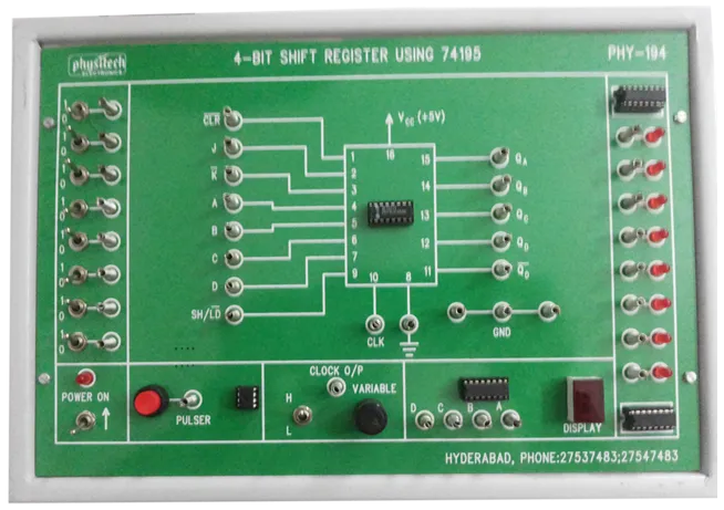 4-Bit Parallel Access Shift Registers (IC 74LS195) Trainer